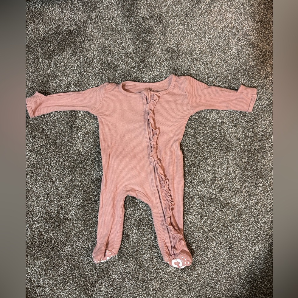 Caden Lane Bamboo Waffle Zipper Footie